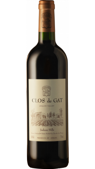 Bottle of Clos de Gat Ayalon Valley 2015 wine 750 ml