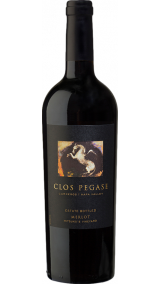 Bottle of Clos Pegase Mitsuko's Vineyard Merlot 2018 wine 750 ml