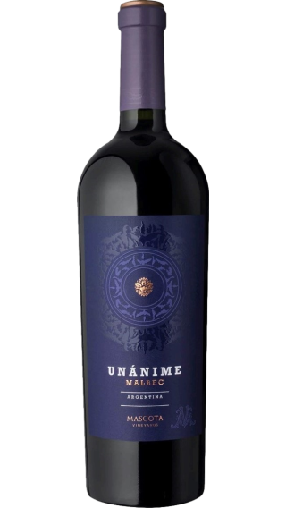 Bottle of La Mascota Unanime Malbec 2018 wine 750 ml