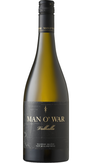 Bottle of Man O' War Valhalla Chardonnay 2020 wine 750 ml