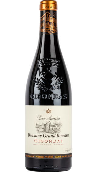 Bottle of Pierre Amadieu Gigondas Domaine Grand Romane 2021 wine 750 ml