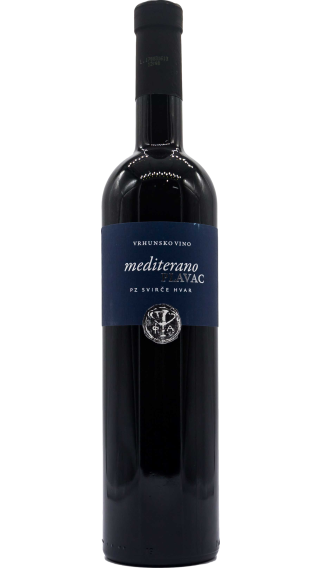 Bottle of Svirce Plavac Mediterano 2018 wine 750 ml