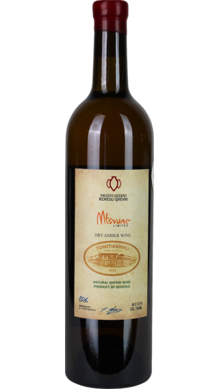 Bottle of Tchotiashvili Mtsvane Rcheuli Qvevri 2017 wine 750 ml