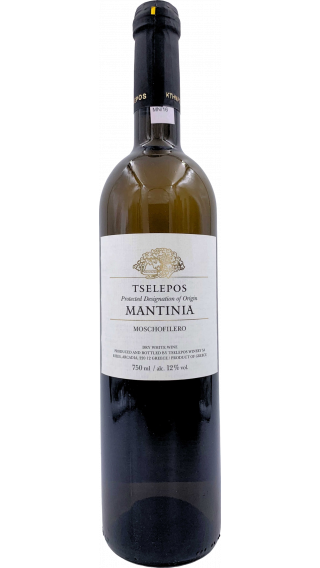 Bottle of Tselepos Mantineia Moschofilero 2021 wine 750 ml
